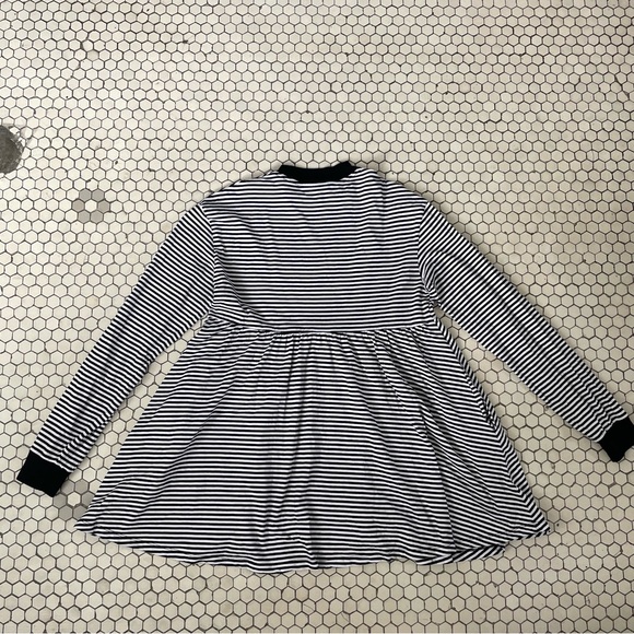 LAZY OAF Sally Dress Medium Black White Stripe Grunge Skater Streetwear Pockets - Picture 4 of 9